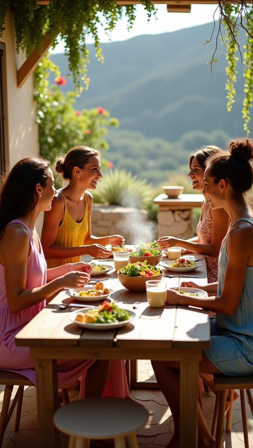 Γυναίκα που απολαμβάνει ένα latte με κουρκουμά μετά την τάξη γιόγκα