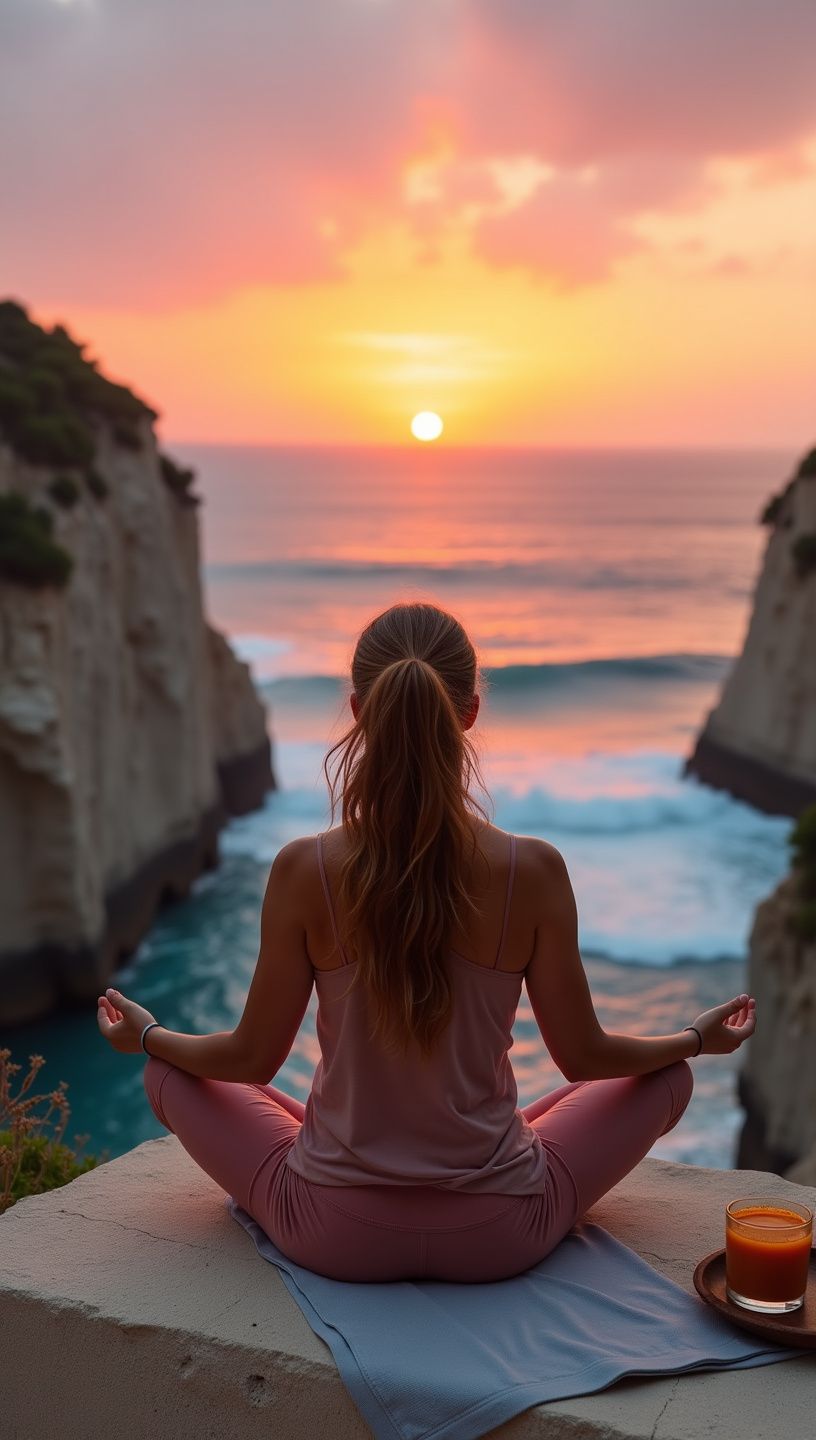 Εξοπλισμός γιόγκα όπως στρώματα και μπάλες σε στούντιο