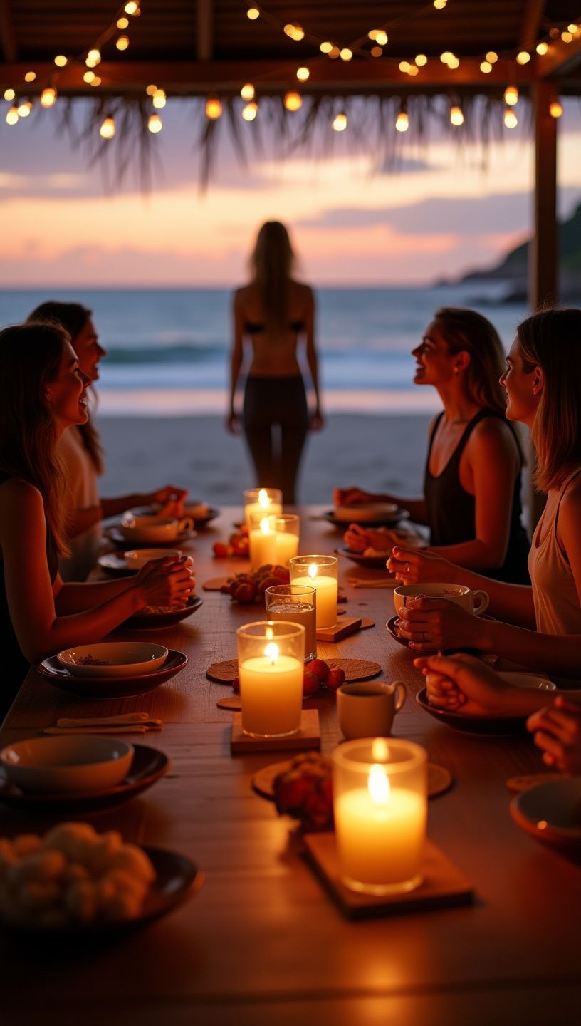 Μάθημα γιόγκα σε εξωτερικό χώρο με θέα στη φύση